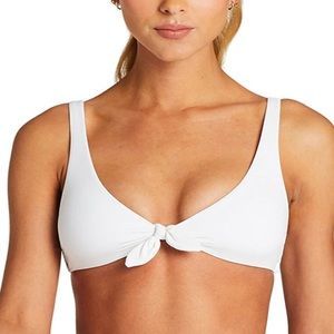 NWT Vitamin A Swim Lou Bikini Top White Ecolux